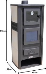 DanDiBo Ambasador Kaminofen – 12,1 kW – Mit Backfach – Freistehender Holzofen für Heizung & Kulinarik – Energieeffizienzklasse A – Zertifizierte Qualität - Image 9