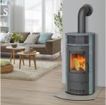 Thermia Hamburg V4 Kaminofen – 7 kW – Moderner Speicherofen mit Natursteinverkleidung – Energieeffiziente Heizlösung bis 300 m³ – Kompaktes, zeitloses Design - Image 2