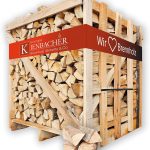 Energie Kienbacher Buchen-Brennholz – 1 RM Box (25 cm Scheite) – Ofenfertig, trockenes Hartholz für Kamin, Ofen & Pizzaofen