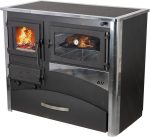 ABC Concept 2 Air Kaminofen – 11,6 kW – Multifunktionaler Holzofen mit Backfach & Kochplatte – Energieeffizienzklasse A – Robuste Edelstahl-Brennkammer – Autarkes Heizen & Kochen