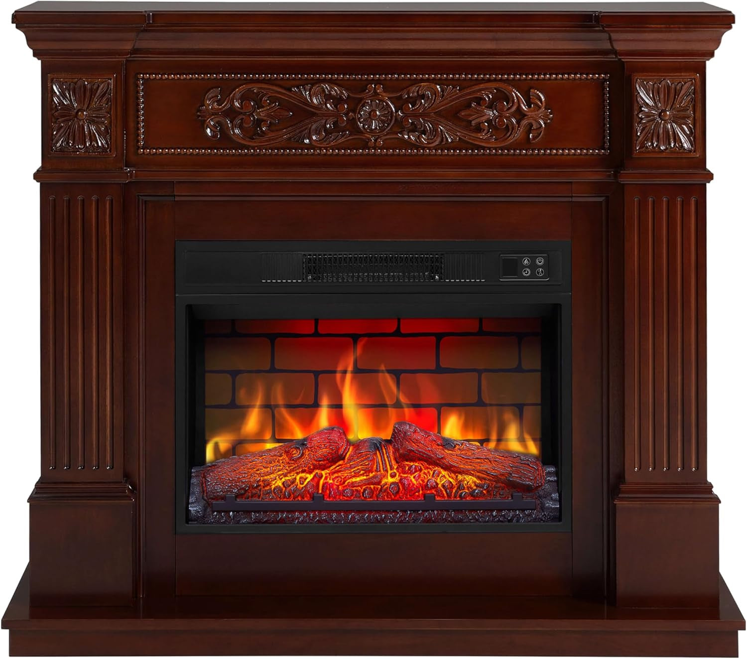 8f0f80ff5b12dc632ee648fb42b89ef7.jpg Artiflame Toscana AF23BS Elektrokamin – 1800 Watt – Freistehender Heizkamin mit täuschend echtem LED-Flammeneffekt & Knister-Sound – Inklusive Fernbedienung – Für Räume bis 30 m² - Image 1
