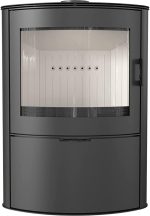 Kratki AB 2 (KOZA/AB/S/2) Kaminofen – 10 kW – Modernes ovales Design – Schwarz – Mit TERMOTEC-Speicher – Externe Luftzufuhr – Hocheffizient - Image 2