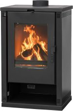 ALAZ Mouse K9-MAX Kaminofen – 10 kW – Leistungsstarker Holzofen für große Räume – Mit Schamott-Brennkammer – Energieeffizienzklasse A+ – Für 50 cm Scheitholzlänge