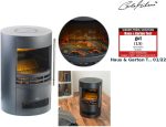Carlo Milano „Mojave“ (NX8201) Elektro-Kamin – 2000 W – Realistischer 3D-Flammeneffekt – Mit Thermostat & 2 Heizstufen – Modernes rundes Design – Sicher & Sauber - Image 2