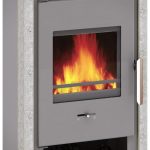 Wamsler Yuna freistehender Kaminofen – 6 kW, Eisengrau