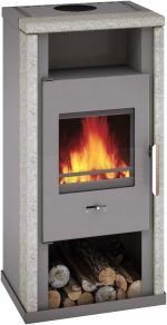 Wamsler Yuna freistehender Kaminofen – 6 kW, Eisengrau