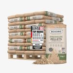 Rekord Premium Holzpellets A1 – 990 kg Palette (66 x 15 kg Säcke) – 6 mm Weichholz-Pellets, ENplus A1 zertifiziert, Made in Germany