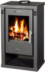 Balkan Energy Talon Kaminofen – 7 kW – Moderner Konvektionsofen – Graphitgrau – Mit Holzfach – Energieeffizienzklasse A – Ecodesign-konform - Image 3