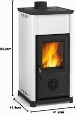La Nordica „Tea“ Kaminofen – 6,6 kW – Moderner Design-Kamin in Weiß – Hochwertige Emaillierung – Energieeffizienzklasse A+ – Fortschrittliche Verbrennungstechnik – Kompakt & Elegant - Image 3