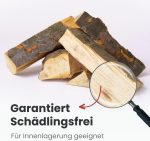 Kaminholz Breuer Premium Buchen-Brennholz – 1 RM Palette – Kammergetrocknetes, sauberes & schädlingsfreies Hartholz für Kamin, Grill & Ofen (Wahlweise 25 cm oder 30 cm Scheitlänge | Inkl. Gratis Anzündholz) - Image 6