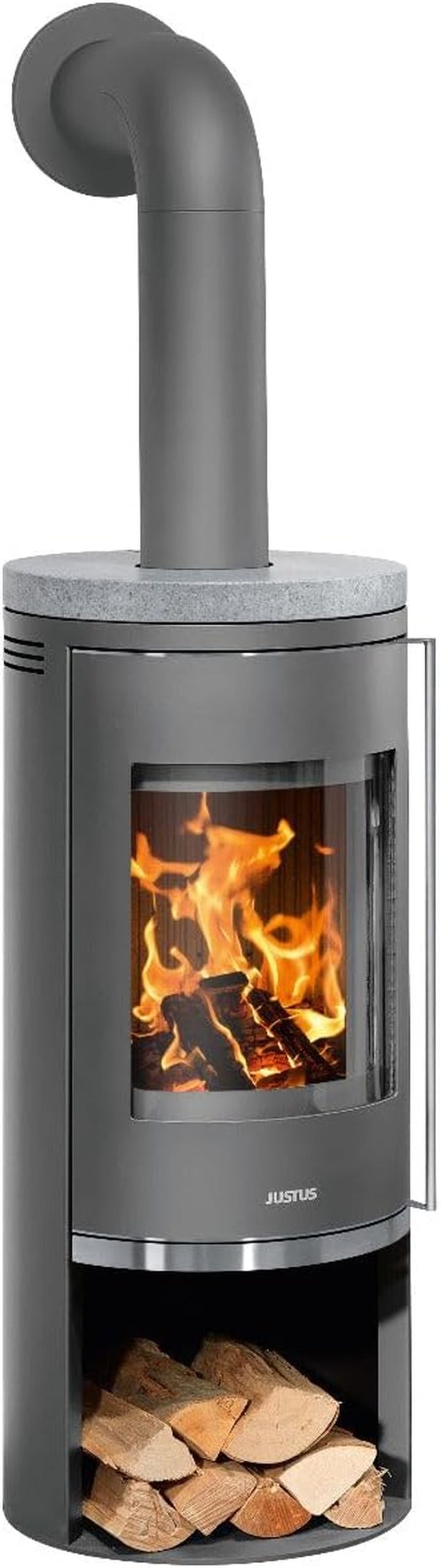 a3491867fbf4f3da0c83c667dfcc6d54-scaled-1.jpg Justus Faro 2.0 Kaminofen – 6 kW – Eleganter Rundofen mit Speckstein-Akzenten – 24h Dauerbetrieb – Integriertes Holzfach – Für Räume bis 124 m³ – Zertifizierte Sicherheit - Image 1