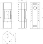 Thermia München XL Kaminofen – 7 kW – Moderner Speicherofen mit Panorama-Sichtfenster – Cremeweiß – Automatische Luftregelung – Für Dauerbrand geeignet - Image 5