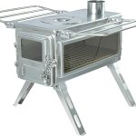 Winnerwell Nomad View Small (1G S) – Kompakter Camping-Zeltofen aus Edelstahl – Portabler Holzofen mit großem Sichtfenster – Ideal für kleine Zelte & Teepees – Inklusive Zubehör-Set