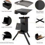Stanbroil 3-in-1 Raketenofen – Outdoor-Campingkocher für Holz mit Grillrost und Kochplatte - Image 4