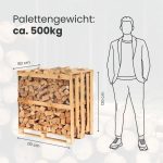 Kaminholz Breuer Premium Buchen-Brennholz – 1 RM Palette – Kammergetrocknetes, sauberes & schädlingsfreies Hartholz für Kamin, Grill & Ofen (Wahlweise 25 cm oder 30 cm Scheitlänge | Inkl. Gratis Anzündholz) - Image 7