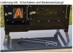 ECOfoxx „Rosalie“ Outdoor-Küchenherd – Mobiler Holzofen für Garten & Camping – Mit Backfach & Kochplatte – Kompakt & Transportabel – Robustes Emaille-Design - Image 5