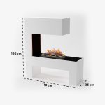 GLOW FIRE Mozart Opti-Myst Wasserdampf-Elektrokamin – Weiß, realistischer 3D-Flammeneffekt - Image 4