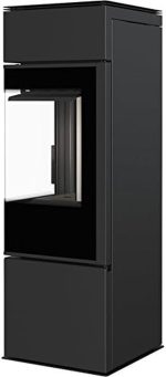 KRATKI Thor Kaminofen – 8 kW – Moderner Design-Kamin mit Panoramablick – Energieeffizient – Acumotte-Speichertechnik – Für Eck-Installation geeignet - Image 2