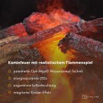 GLOW FIRE Mozart Opti-Myst Wasserdampf-Elektrokamin – Weiß, realistischer 3D-Flammeneffekt - Image 3