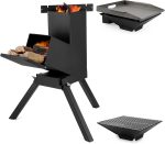 Stanbroil 3-in-1 Raketenofen – Outdoor-Campingkocher für Holz mit Grillrost und Kochplatte