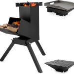 Stanbroil 3-in-1 Raketenofen – Outdoor-Campingkocher für Holz mit Grillrost und Kochplatte