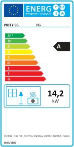Prity FG Holzherd mit Backofen und Holzfach – 14 kW, Graphitschwarz - Image 11