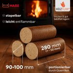 HEIZFUXX Nestro XL Rote Hartholz-Briketts – 300 kg Palette (30 x 10 kg Packungen) – Premium-Briketts für Kamin, Ofen & Heizkessel – Hoher Heizwert & aschearm - Image 4