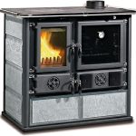 La Nordica „Rosa“ Küchenherd – 6,5 kW – Freistehender Kaminofen mit Backfach & Kochplatte – Elegantes Naturstein-Design – Energieeffizient – 185 m³ Heizkapazität