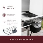 Kaiser 100 Elektro-Räucherofen – 110 cm – Hochwertige Handwerkskunst aus Edelstahl – Portabler Räucherofen mit Sichtfenster – Inklusive umfangreichem Zubehör-Set – Ideal für Fisch, Fleisch & Käse - Image 4