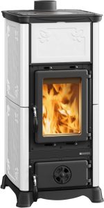 La Nordica Emiliana freistehender Kaminofen – 6,5 kW, weiße Majolika - Image 2