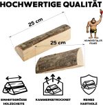 Buchen-Brennholz (300 kg) – Kammergetrocknetes Hartholz – Scheitlänge 25 cm – 10er-Set à 30 kg – Perfekt für Grill, Pizzaofen, Smoker & Kamin - Image 2