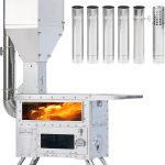 GREEN STOVE Tragbarer Edelstahl-Pellet- & Holzofen für Zelte