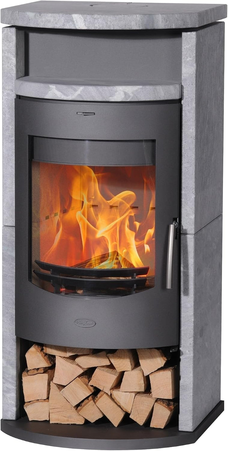 c85c40e55238c3ab4f7d2df7de906848.jpg Fireplace Barcelona Kaminofen – 8 kW – Exklusiver Speicherofen mit Speckstein-Verkleidung – Integriertes Holzfach – Für bis zu 144 m³ Raumvolumen – Hochwertiges Stahl-Design - Image 1