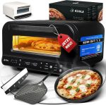 GIU Falò Elektro-Pizzaofen – 450°C Profi-Heißluftofen – „Pizzaiolo Set“ inklusive Zubehör – FusionHeat-Technologie – Neapolitanische Pizza in 2 Minuten – Mit Pyrolyse-Selbstreinigung