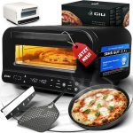 GIU Falò Elektro-Pizzaofen – 450°C Profi-Heißluftofen – „Pizzaiolo Set“ inklusive Zubehör – FusionHeat-Technologie – Neapolitanische Pizza in 2 Minuten – Mit Pyrolyse-Selbstreinigung
