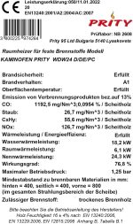 Prity WD W24 D Wasserführender Kaminofen – 24,3 kW – Mit Zentralheizungs-Anschluss – 18,2 kW wasserseitig – Cremeweiße Seitenteile – Großes Sichtfenster - Image 3