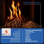 HEIZFUXX Premium Holzpellets (Blau) – 300 kg Palette (20 x 15 kg Säcke) – 6 mm Weichholz-Pellets, ENplus A1 zertifiziert, hoher Heizwert & aschearm - Image 5