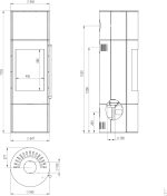H&M Germany EVO 3.0 XL Kaminofen – 7 kW – Moderner Rundkamin in Schwarz – Panorama-Sichtfenster – Energieeffizienzklasse A – Integriertes Holzfach – Optionale Wärmespeicherung - Image 6