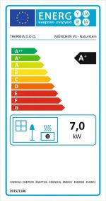 Thermia Munich V3 Kaminofen – 7 kW – Naturstein-Verkleidung aus Speckstein – Mit automatischer Verbrennungsluftregelung – Dauerbrand-Funktion - Image 9