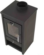 Generisch 7 kW Kaminofen – Kompakter, freistehender Holzofen – Mit großem Sichtfenster & Holzfach – Schwarz – Ideal für Werkstatt, Hütte & Wohnbereich - Image 6