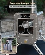 TOMOUNT Tragbarer Edelstahl-Zeltofen – Campingofen mit Schornstein - Image 5