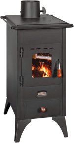 OtoSystem Mini SP Kaminofen – 5,2 kW – Kompakter, freistehender Holzofen – Mit Schamott-Auskleidung & Gussrost – Graphitschwarz