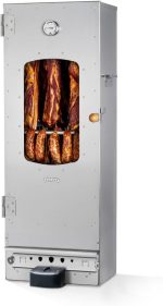 Kaiser 100 Elektro-Räucherofen – 110 cm – Hochwertige Handwerkskunst aus Edelstahl – Portabler Räucherofen mit Sichtfenster – Inklusive umfangreichem Zubehör-Set – Ideal für Fisch, Fleisch & Käse