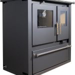 Nana IF „Verso CS Plus“ Küchenherd – 7,7 kW – Freistehender Kaminofen mit Backfach & Kochplatte – Energieeffizienzklasse A+ – Umweltfreundlich (EcoDesign 2022) – Modernes Design in Schwarz