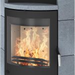 Fireplace Kft. Lyon Kaminofen – 8 kW – Exklusiver Speckstein-Kamin – Eck-Ofen mit Warmhaltefach – Energieeffizient – Zeitloses Design für bis zu 144 m³