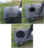 ECOfoxx „Rosalie“ Outdoor-Küchenherd – Mobiler Holzofen für Garten & Camping – Mit Backfach & Kochplatte – Kompakt & Transportabel – Robustes Emaille-Design - Image 3