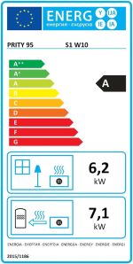 Prity WD W24 D Wasserführender Kaminofen – 24,3 kW – Mit Zentralheizungs-Anschluss – 18,2 kW wasserseitig – Cremeweiße Seitenteile – Großes Sichtfenster - Image 8