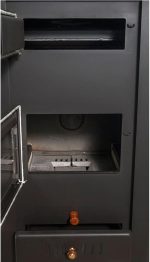Prity S3 W21 Wasserführender Kaminofen – 21,5 kW – Zentralheizungs-Anschluss mit integriertem 29-Liter-Wassertaschen-Boiler – Effiziente Heizlösung für bis zu 215 m² – Robustes Stahl-Design in Beige/Schwarz - Image 3