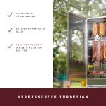 Kaiser 100 Elektro-Räucherofen – 110 cm – Hochwertige Handwerkskunst aus Edelstahl – Portabler Räucherofen mit Sichtfenster – Inklusive umfangreichem Zubehör-Set – Ideal für Fisch, Fleisch & Käse - Image 6