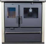 Nana IF Verso CS Plus Küchenherd – 7,7 kW – Multifunktionaler Holzofen mit Backfach & Kochfläche – Energieeffizienzklasse A+ – Elfenbeinfarbenes Design – Umweltfreundlich - Image 2